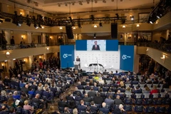 Chủ tịch Hội nghị An ninh Munich Christoph Heusgen phát biểu tại Hội nghị An ninh Munich lần thứ 60 ở Đức, ngày 16/2. (Ảnh: THX/TTXVN)