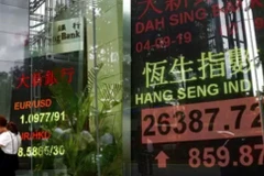 Chứng khoán Hong Kong (Trung Quốc). (Ảnh: Economic Times/TTXVN)