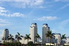 Một góc khu đô thị mới Mỹ Đình , huyện Từ Liêm, thành phố Hà Nội. (Ảnh: Danh Lam/TTXVN)