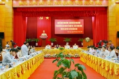 Quang cảnh buổi làm việc. (Ảnh: Trung Nguyên/TTXVN)