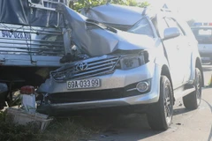 Hiện trường vụ tai nạn. (Ảnh: Huỳnh Sử/TTXVN)