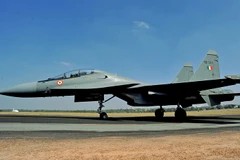 Máy bay tiêm kích Su-30MKI của không quân Ấn Độ. (Nguồn: tass.com)