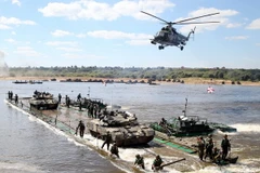  Binh sĩ Nga tham gia cuộc Tập trận quốc tế 2016 tại thị trấn Murom, Nga ngày 6/8/2016. (Nguồn: EPA/TTXVN)