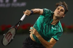 Federer thi đấu tại giải BNP Paribas Open tại Indian Wells, Mỹ, ngày 12/3. (Nguồn: AFP/TTXVN)