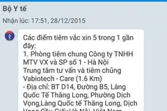 Bộ Y tế cho người dân tra cứu điểm tiêm vắcxin gần nhất qua ứng dụng Zalo. (Ảnh: PV/Vietnam+)
