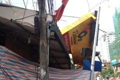 Hiện trường vụ nổ (Ảnh: Sơn Bách/Vietnam+)