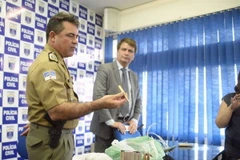 Các đầu đạn cảnh sát Brazil thu giữ được tại hiện trường vụ cướp. (Nguồn: folhape.com.br)