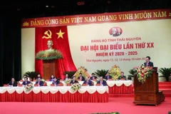 Quang cảnh Đại hội đại biểu Đảng bộ tỉnh Thái Nguyên lần thứ XX, nhiệm kỳ 2020-2025. (Ảnh: Trần Trang/TTXVN)