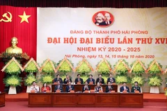 Đoàn Chủ tịch Đại hội. (Ảnh: Thống Nhất/TTXVN)