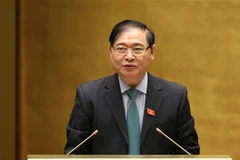 Chủ nhiệm Ủy ban Khoa học, Công nghệ và Môi trường của Quốc hội Phan Xuân Dũng trình bày Báo cáo giải trình, tiếp thu, chỉnh lý dự thảo Luật Bảo vệ môi trường (sửa đổi). (Ảnh: Dương Giang/TTXVN)