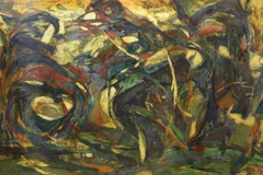 Tác phẩm tranh sơn mài của họa sỹ Ngô Hải Yến. (Ảnh: BTC)