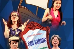 Các nghệ sỹ Việt Nam sẽ đưa tới liên hoan hai vở hài kịch: “Soi gương” và “Qua sông.” (Ảnh: NHTT) 