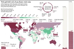 [Infographics] Chưa đầy một nửa dân số thế giới sử dụng Internet