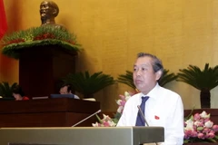 Chánh án Tòa án Nhân dân Tối cao Trương Hòa Bình. (Ảnh: Phương Hoa/TTXVN)