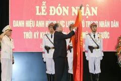 Quang cảnh Lễ khai giảng năm học của Học viện An ninh Nhân dân. (Ảnh: Trí Dũng/TTXVN)