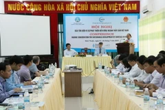 Thứ trưởng Bộ Nông nghiệp và Phát triển nông thôn Vũ Văn Tám phát biểu tại Hội nghị. (Ảnh: Đức Ánh/TTXVN)