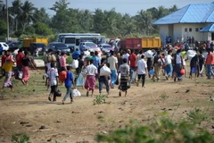 Người di cư gồm những người Bangladesh và người Hồi giáo Rohingya. (Ảnh: AFP/TTXVN)
