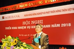 Thống đốc Lê Minh Hưng phát biểu tại Hội nghị. (Nguồn: Agribank)