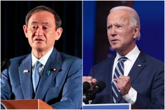 Thủ tướng Nhật Bản Suga Yoshihide (trái) và Tổng thống Mỹ Joe Biden. (Ảnh: The Straits Times)