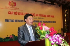 Ông Hồ Xuân Sơn, Thứ trưởng Bộ Ngoại giao phát biểu. (Ảnh: Thanh Tùng/TTXVN)