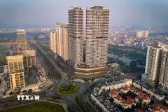 Không khí Hà Nội ở mức trung bình. (Nguồn: TTXVN)