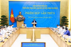 Thủ tướng Phạm Minh Chính chủ trì Phiên họp lần thứ 5 của Ban Chỉ đạo COP26. (Ảnh: Dương Giang/TTXVN)