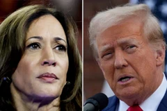 Phó Tổng thống Mỹ Kamala Harris (trái) và cựu Tổng thống Donald Trump. (Ảnh: REUTERS/TTXVN)