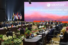 Hội nghị Bộ trưởng Ngoại giao ASEAN tại Jakarta (Indonesia), ngày 4/9/2023. (Ảnh: Hữu Chiến/TTXVN)