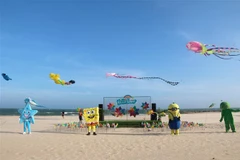 Lễ hội thả diều trên bãi biển tại thành phố Phan Thiết (Bình Thuận), tháng 5/2023. (Ảnh: Nguyễn Thanh/TTXVN)