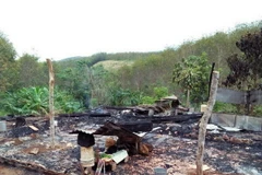 Hiện trường vụ tai nạn. (Ảnh: TTXVN phát)