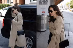 Angelina Jolie thanh lịch đậm chất Pháp với túi xách của Saint Laurent