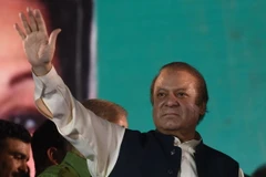 Cựu Thủ tướng Pakistan Nawaz Sharif tại một sự kiện ở Lahore ngày 12/8. (nguồn: AFP/TTXVN)