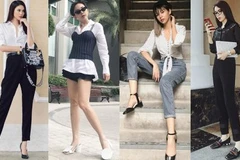 Mỹ nhân Việt biến tấu sơmi sành điệu trên sàn diễn street style