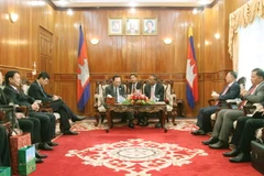 Quang cảnh buổi làm việc. (Ảnh: Chanh Đa/TTXVN)