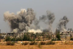 Một cuộc không kích nhằm vào IS. (Nguồn: The Independent)