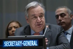 Tổng Thư ký Liên hợp quốc Antonio Guterres tại cuộc họp ở New York, Mỹ. (Nguồn: AFP/TTXVN)