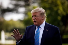 Tổng thống Mỹ Donald Trump phát biểu với báo giới ở Washington, DC. (Nguồn: THX/TTXVN)