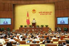 Bộ trưởng Bộ Công Thương Trần Tuấn Anh báo cáo trước Quốc hội (Ảnh: Doãn Tấn/TTXVN)