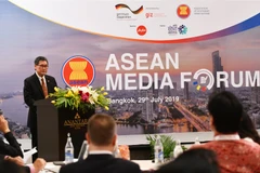 Tổng Thư ký ASEAN Dato Lim Jock Hoi phát biểu tại hội nghị. (Nguồn: Vietnam+)