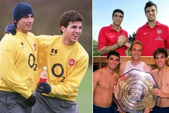 Reyes và Fabregas thời còn thi đấu cho Arsenal. (Nguồn: Mirror)