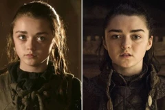 Gần 10 năm gắn bó với đoàn làm phim, cô bé Arya Stark (Maisie Williams) nay đã trở thành một thiếu nữ. (Nguồn: wussverdunkra)