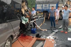 Hiện trường vụ tai nạn (Ảnh: Công an Thành phố Hồ Chí Minh)