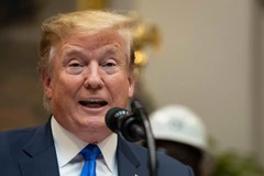 Tổng thống Mỹ Donald Trump phát biểu tại thủ đô Washington, DC ngày 12/4/2019. (Ảnh: AFP/TTXVN)