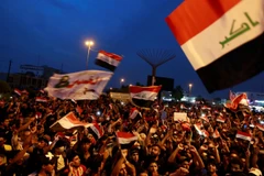 Biểu tình ở Iraq. (Nguồn: Sky News)