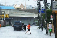 Bão Kammuri đổ bộ vào Philippines khiến nhiều môn thi đấu tại Sea Games phải hoãn. (Nguồn: CNN)