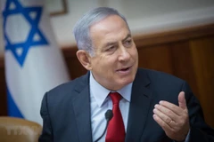 Thủ tướng Israel Benjamin Netanyahu tại cuộc họp nội các ở Jerusalem. (Ảnh: THX/TTXVN)
