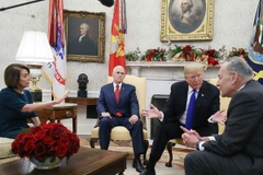 Dự án bức tường biên giới Mỹ-Mexico của Mỹ đang gây mâu thuẫn nghiêm trọng. (Nguồn: Chicago Sun-Times)