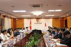 Quang cảnh buổi làm việc ngày 27/7 tại Bộ Công Thương. (Nguồn: Bộ Công Thương)