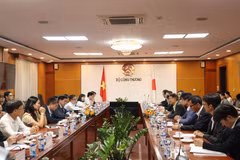 Quang cảnh buổi làm việc ngày 27/7 tại Bộ Công Thương. (Nguồn: Bộ Công Thương)