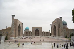 Quảng trường Registon ở cố đô Samarkand (Uzbekistan). Ảnh: Duy Trinh - PV TTXVN tại Nga